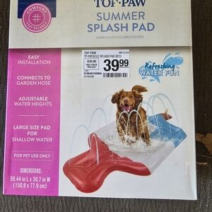 Top Paw Red Wood-Pattern Pet Splash Mat